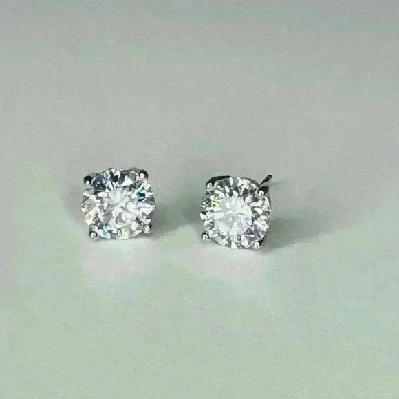 Moissanite 2 c.t.w Earrings GRA CERTIFIED - Picture 7 of 12
